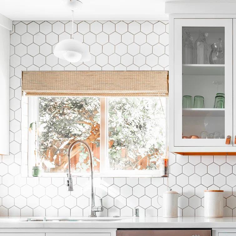 Supreme Tile Porcetile 10.08 in. x 11.64 in. Honeycomb Matte Porcelain Mosaic Wall and Floor Tile