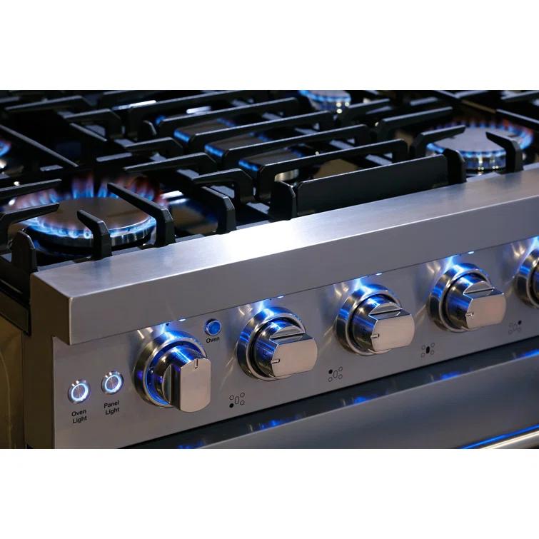 Cosmo 30 in. Haven Collection 4.5 cu. ft. Gas Range with 5 Sealed Burners, Convection Oven, Knob LED Lights, Stainless Steel