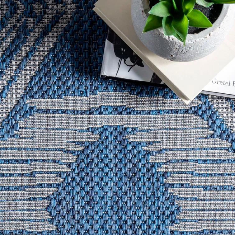 Alvina Blue Indoor/Outdoor Area Rug