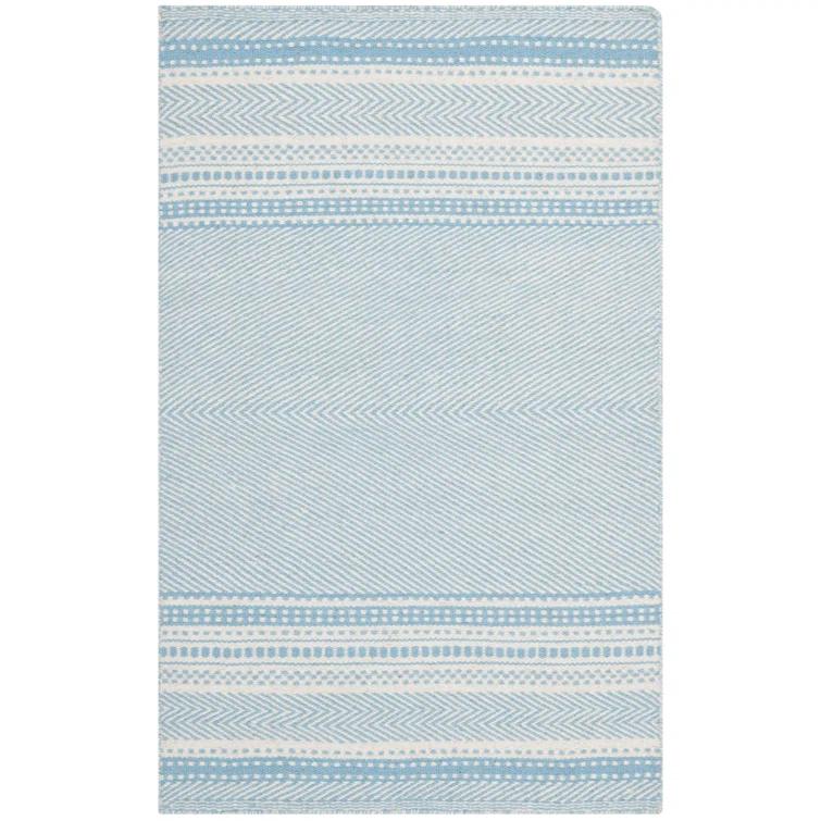 Grice Kilim Hand Woven Flat Weave Wool Striped Rug