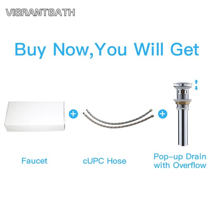 VIBRANTBATH 8009C-2 Single-Hole Single-handle Bathroom Faucet