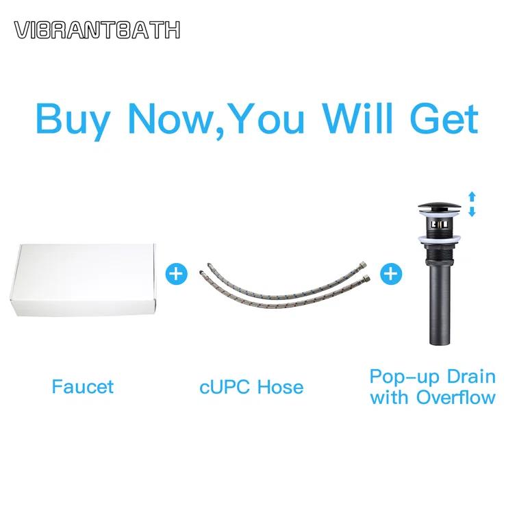 VIBRANTBATH 8009C-2 Single-Hole Single-handle Bathroom Faucet