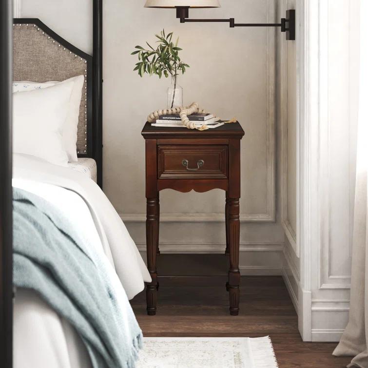 Ophelia & Co. Liscomb 15.5'' W Solid Wood Nightstand