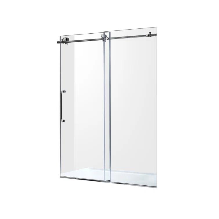 Madam Series 48" W x 76" H Single Sliding Semi-Frameless Shower Door