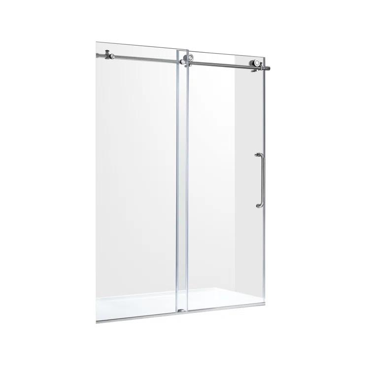 ANZZI SD-AZ13-01BN Madam Series 48" W x 76" H Single Sliding Semi-Frameless Shower Door