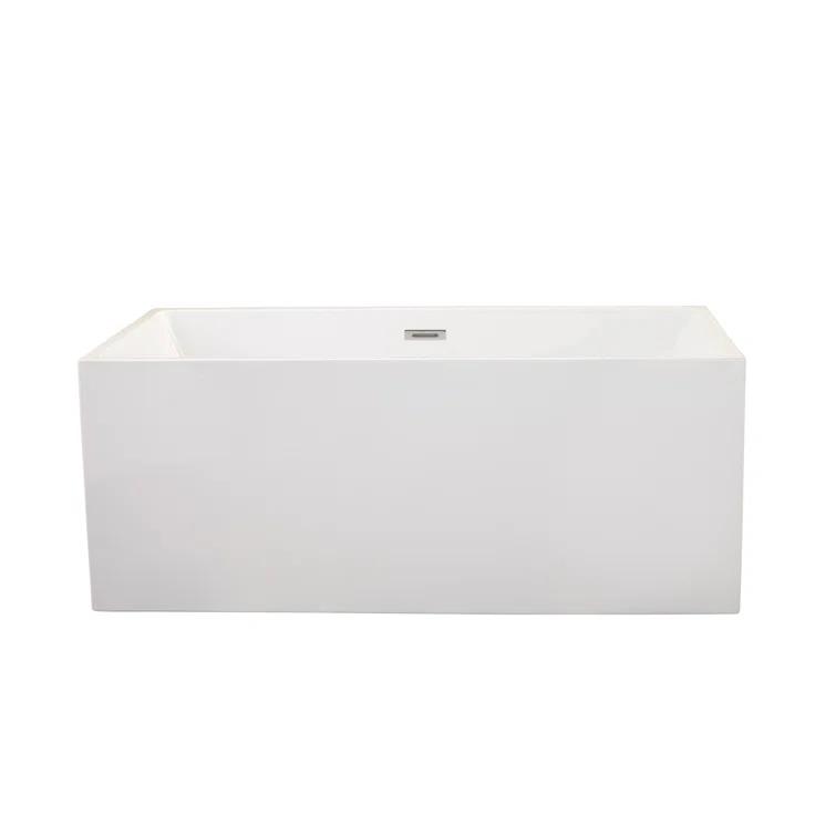 Persephone 59.1'' x 29.5'' Freestanding Soaking Acrylic Bathtub