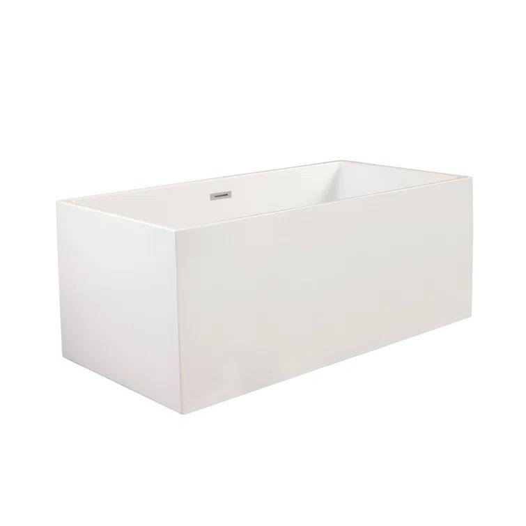 Persephone 59.1'' x 29.5'' Freestanding Soaking Acrylic Bathtub
