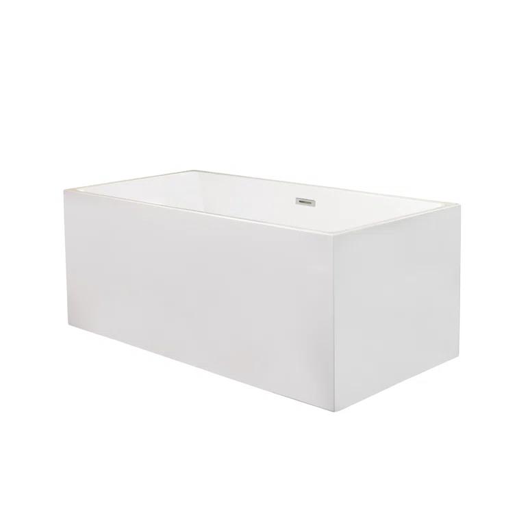 Persephone 59.1'' x 29.5'' Freestanding Soaking Acrylic Bathtub