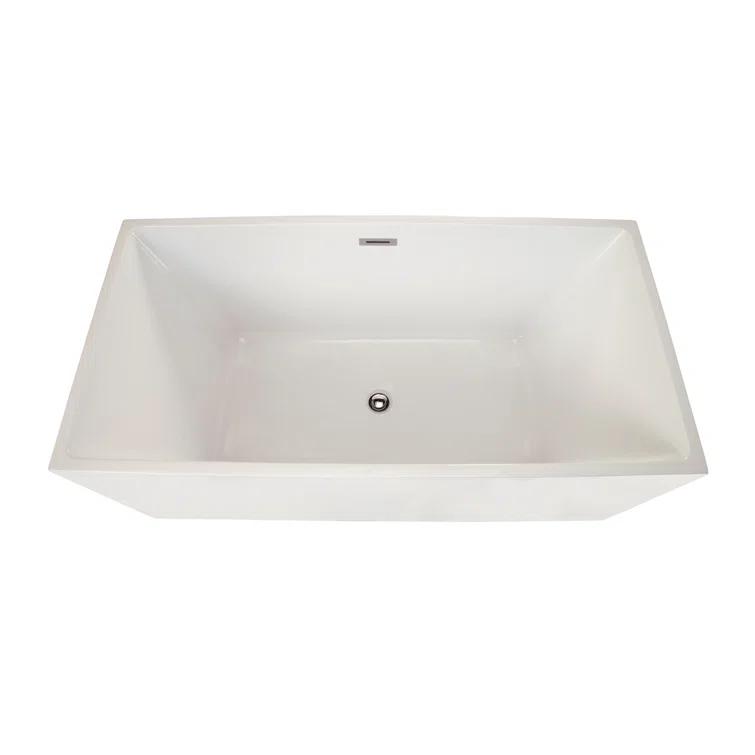 Persephone 59.1'' x 29.5'' Freestanding Soaking Acrylic Bathtub