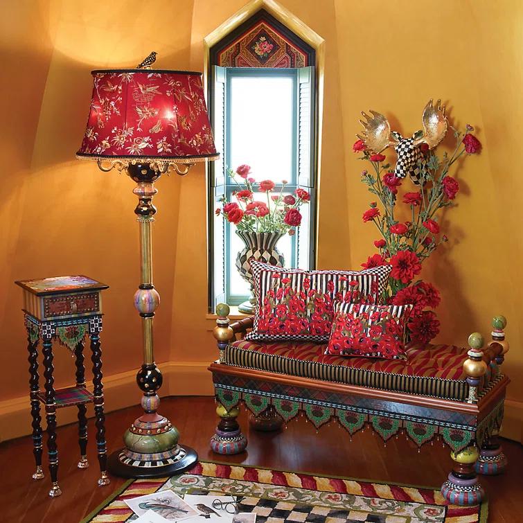 MacKenzie-Childs Courtly Check® Red & Gold Rug