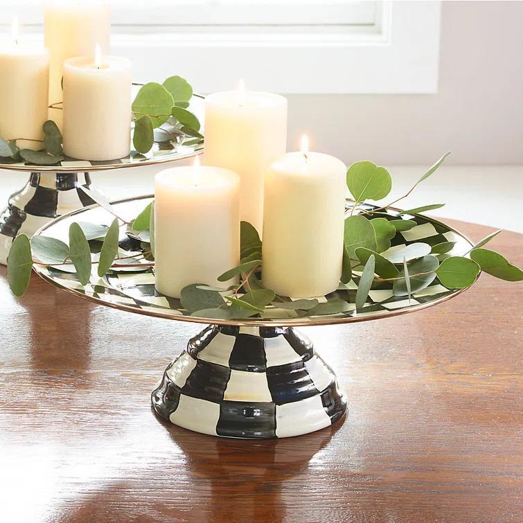 MacKenzie-Childs Courtly Check® Pedestal Platter