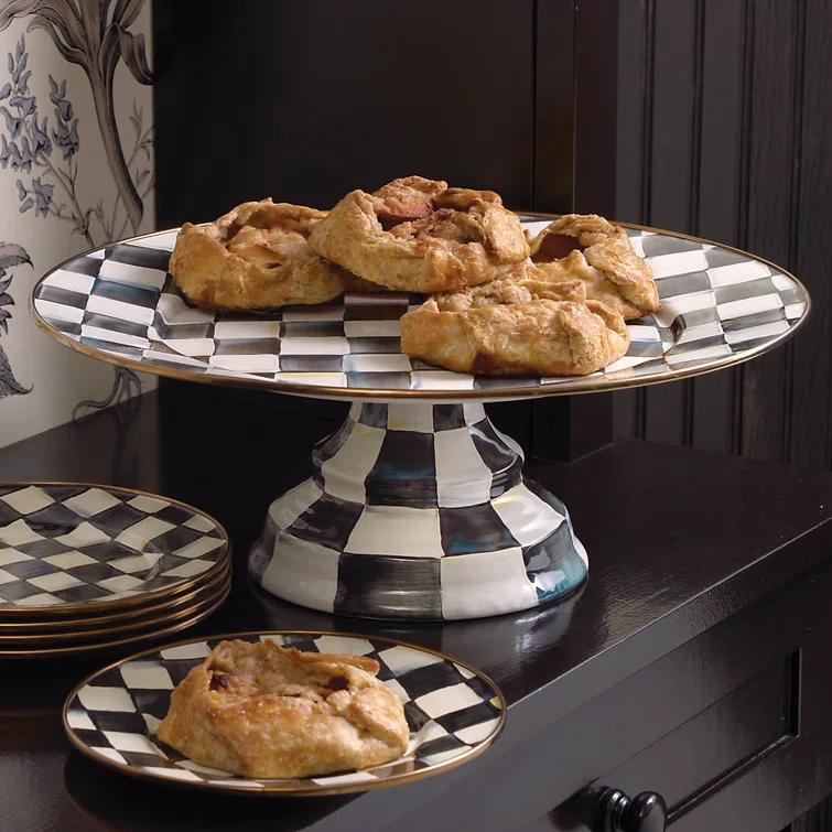 MacKenzie-Childs Courtly Check® Pedestal Platter