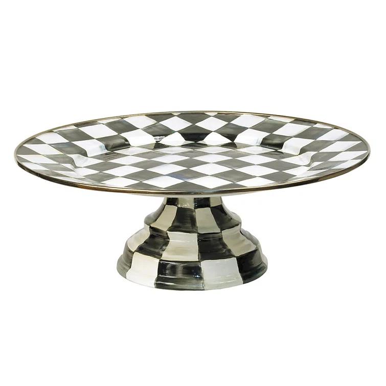 MacKenzie-Childs Courtly Check® Pedestal Platter
