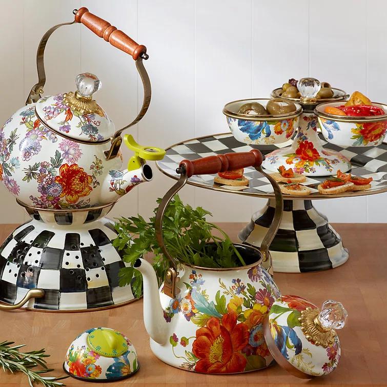 MacKenzie-Childs Courtly Check® Pedestal Platter