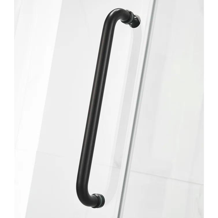 ANZZI SD-AZ13-01MB Madam Series 48" W x 76" H Single Sliding Semi-Frameless Shower Door