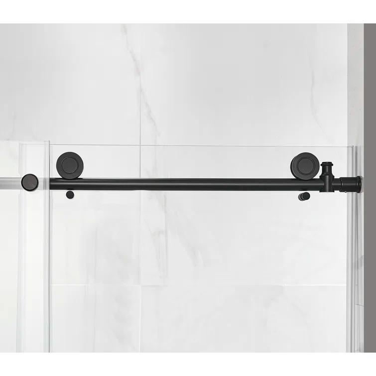 ANZZI SD-AZ13-01MB Madam Series 48" W x 76" H Single Sliding Semi-Frameless Shower Door