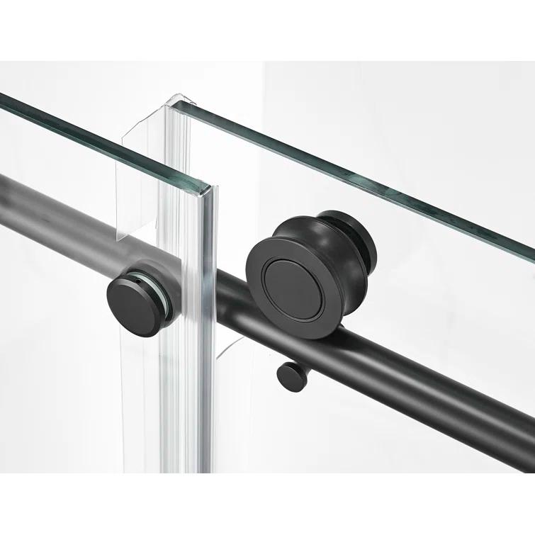 ANZZI SD-AZ13-01MB Madam Series 48" W x 76" H Single Sliding Semi-Frameless Shower Door