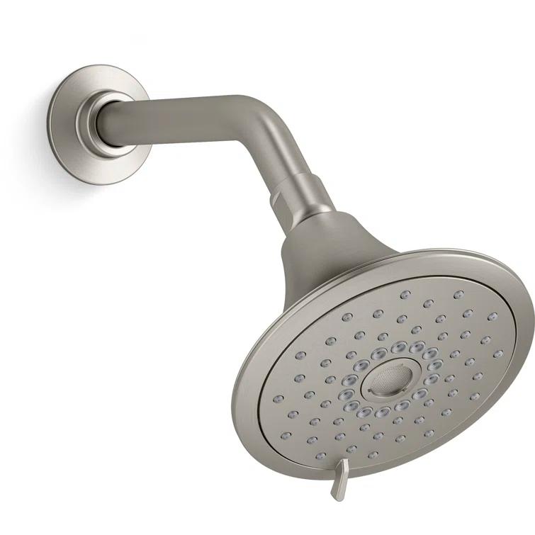 Kohler Forte 1.75 gpm Multifunction Wall Mount Showerhead, Three Spray Settings, 5.5" High Pressure Spray Head