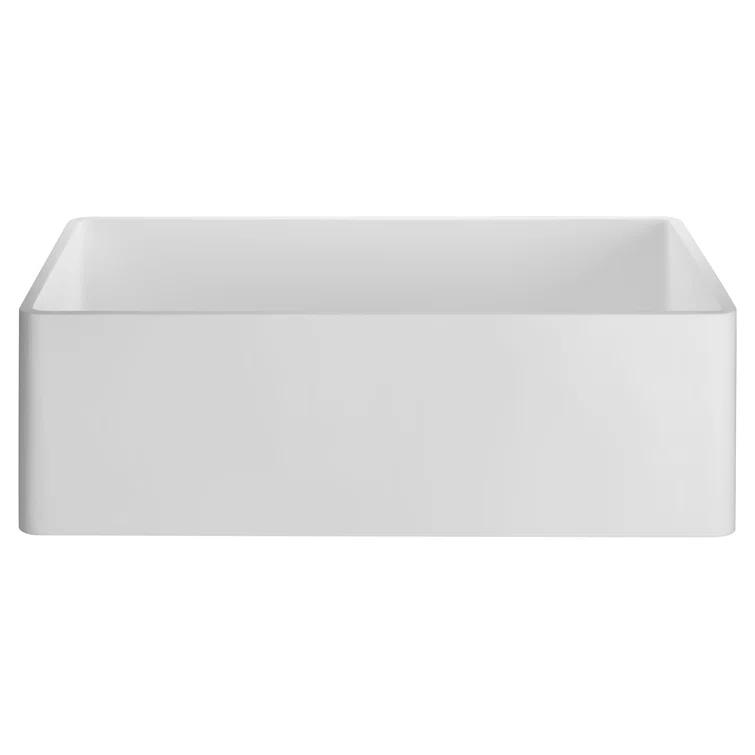 ANZZI Roine Series 30'' L Farmhouse / Apron Single Bowl Solid Surface Kitchen Sink K-AZ225-1A