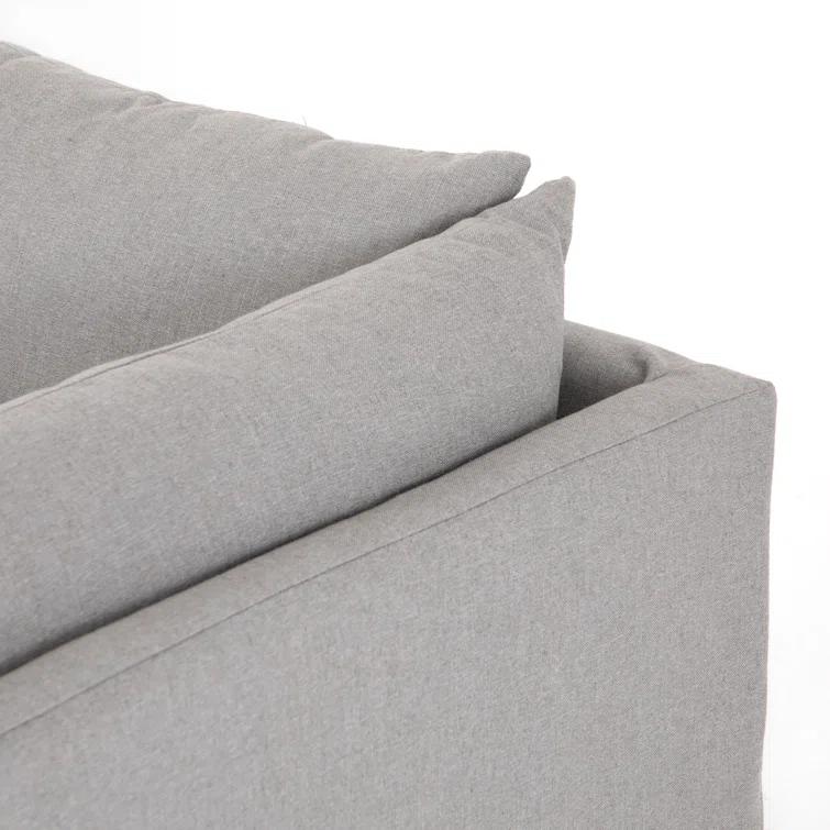 Bennett Moon 96" Slipcovered Sofa with Track Arms