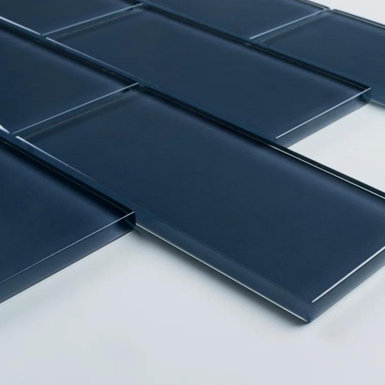 Premium 3" x 6" Straight Edge Glass Mosaic Subway Tile