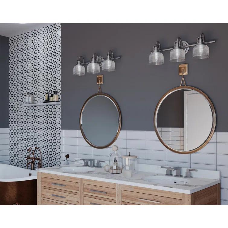 Rosser 3 Light Transparent Dimmable Vanity Light
