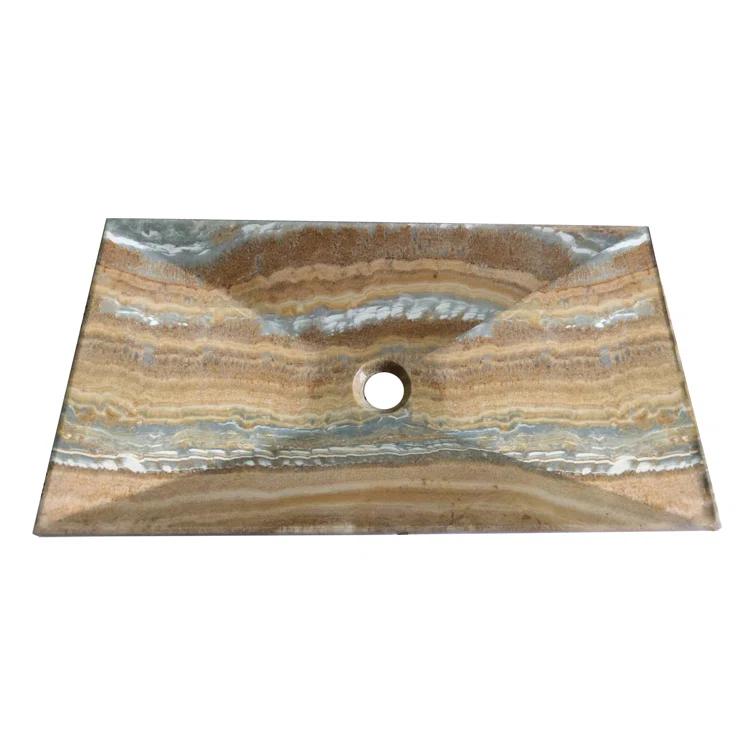 AA Warehousing 13'' Stone Rectangular Bathroom Sink