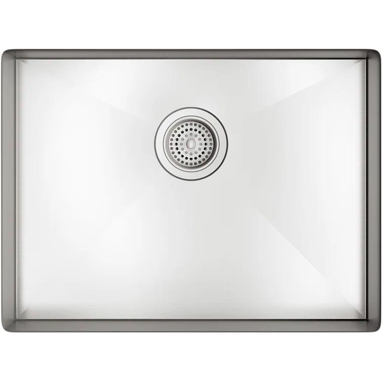 Vault 24-In X 18-1/4-In X 6-1/4-In Undermount Single-Bowl Kitchen Sink