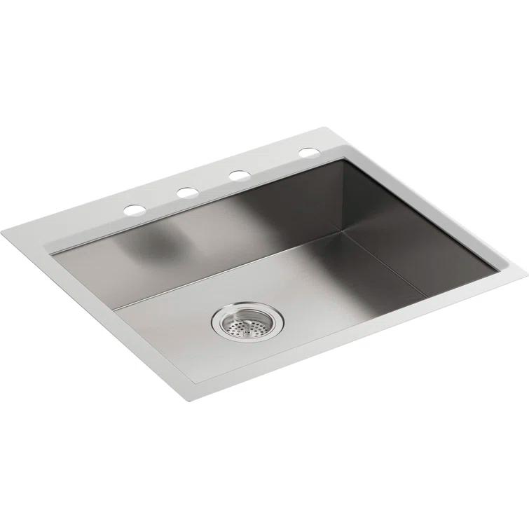 Vault 24-In X 18-1/4-In X 6-1/4-In Undermount Single-Bowl Kitchen Sink