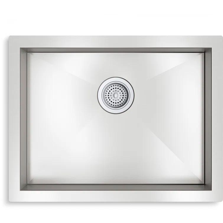 Vault 24-In X 18-1/4-In X 6-1/4-In Undermount Single-Bowl Kitchen Sink