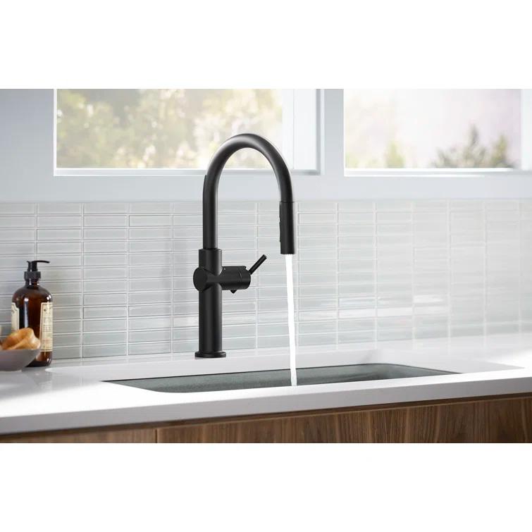 Kohler Crue Single Handle Pull Down Kitchen Faucet with Three-Function Pull Down Sprayer