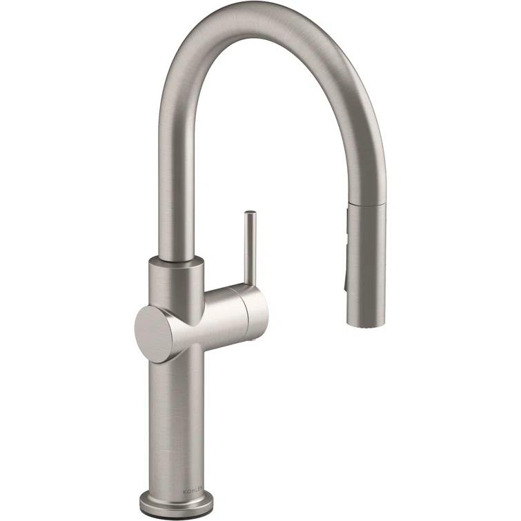 Kohler Crue Single Handle Pull Down Kitchen Faucet with Three-Function Pull Down Sprayer