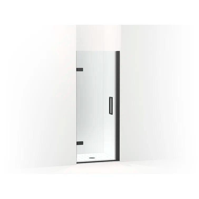 Composed 27-5/8-In28-3/8-In W X 71-1/2-In H Frameless Pivot Shower Door With 3/8-In Crystal Clear Glass And Back-To-Back Vertical Door Pulls