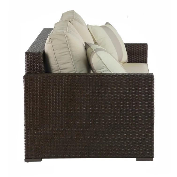 Serta Laguna Outdoor Patio Furniture Collection Outdoor Sofa, Brown Wicker