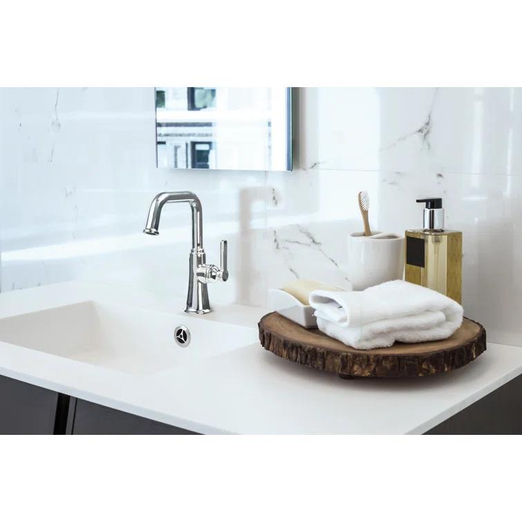 Momenti™ Single Hole Bathroom Faucet with Drain Assembly and U-Spout