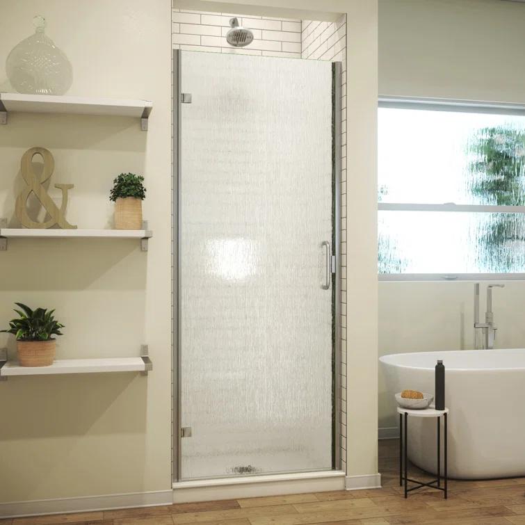 MP Swinging 30" x 73" Hinged Semi-Frameless Shower Door
