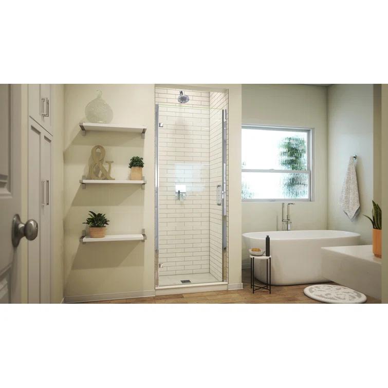 MP Swinging 30" x 73" Hinged Semi-Frameless Shower Door