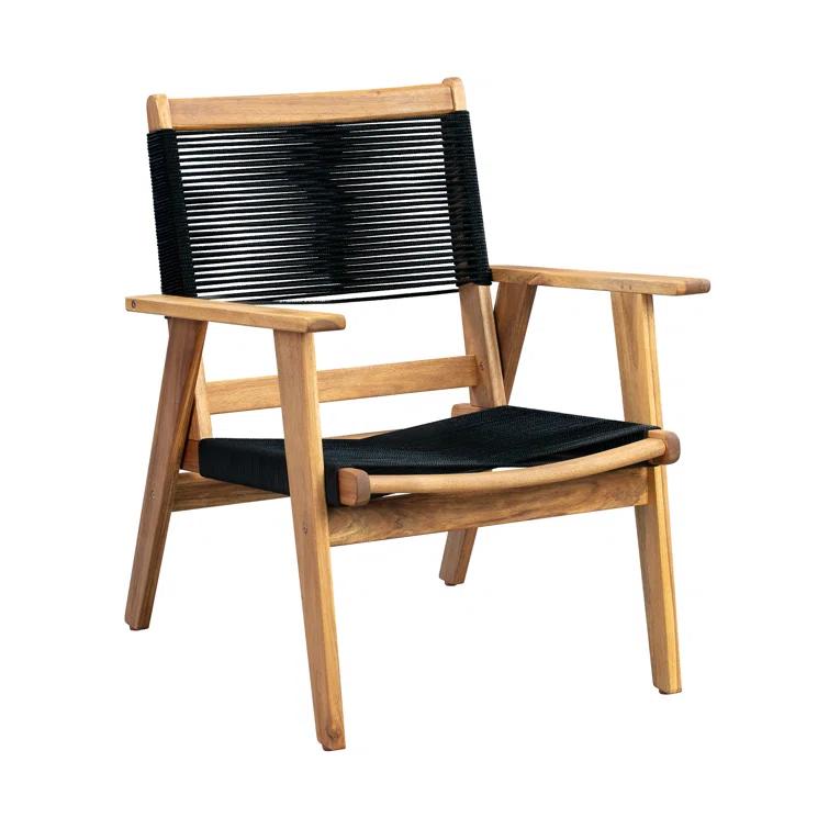 PatioSense Patio Sense Kingsmen Armchair ,Natural Finish ,Midcentury Modern Sofa Chair ,Indoor & Outdoors