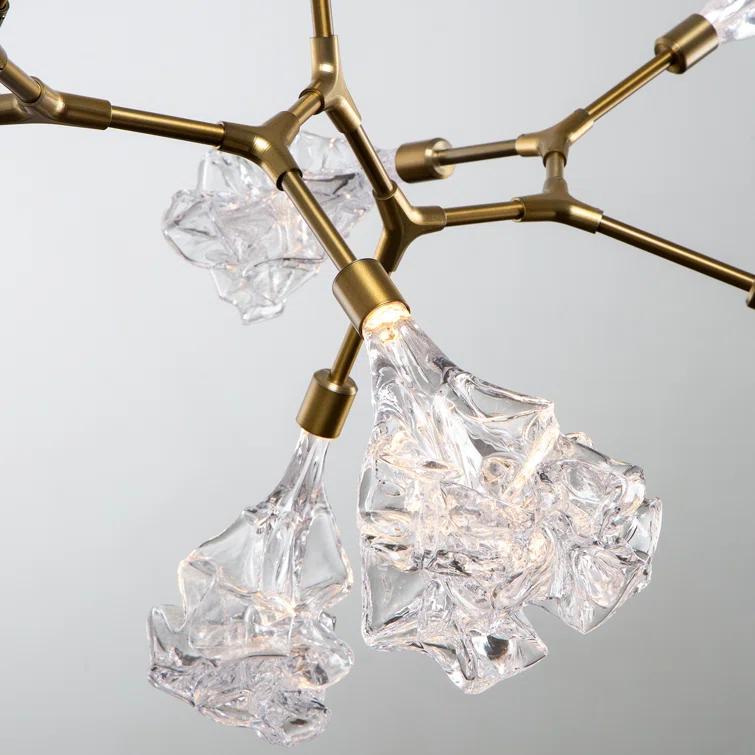 Blossom Dimmable LED Sputnik Modern Linear Chandelier