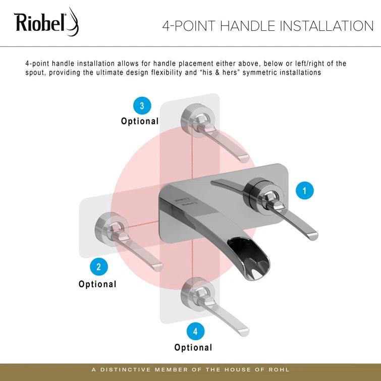 Salomé Wall Mount 360° Lavatory Faucet Trim