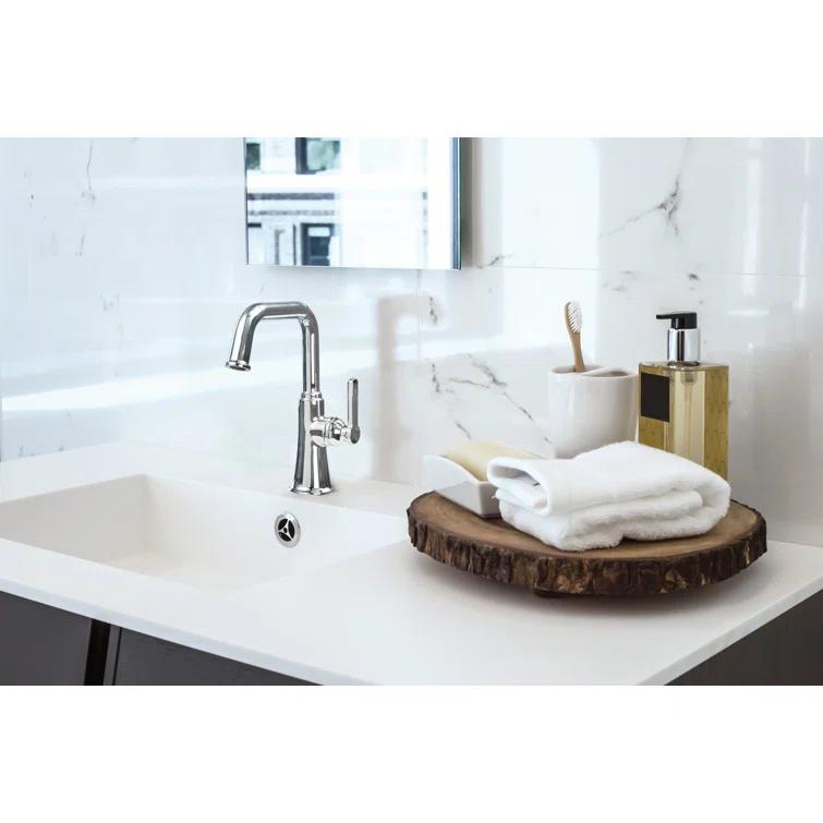 Momenti™ Single Hole Bathroom Faucet with Drain Assembly and U-Spout