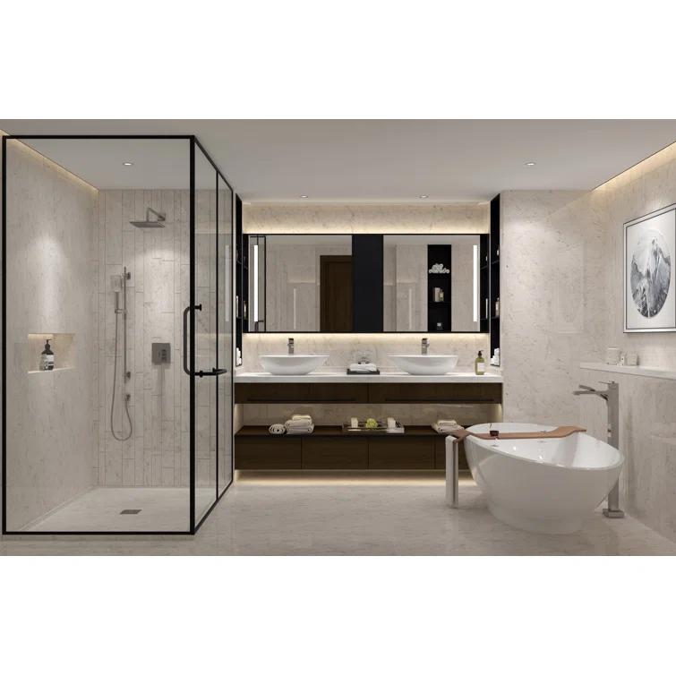 Zendo Thermostatic Single Hole Floor Mount Tub Filler Trim