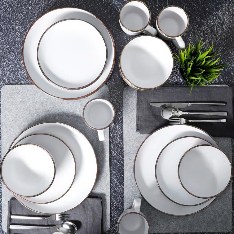Gibson Home Rockaway Round Stoneware Dinnerware