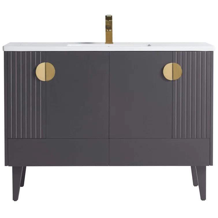 Saimah 48'' Single Bathroom Vanity with Ceramic Top