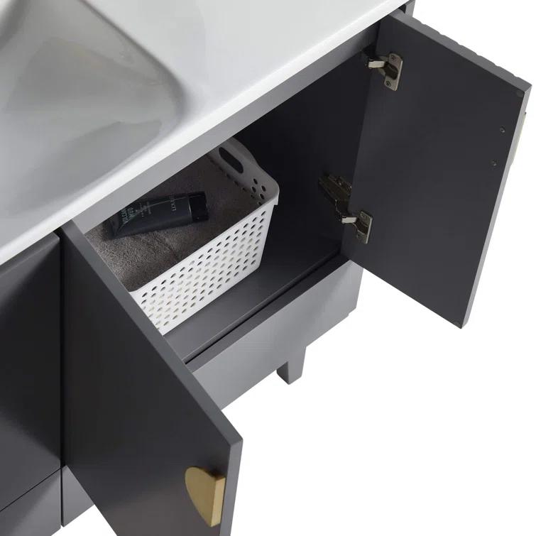 Saimah 48'' Single Bathroom Vanity with Ceramic Top
