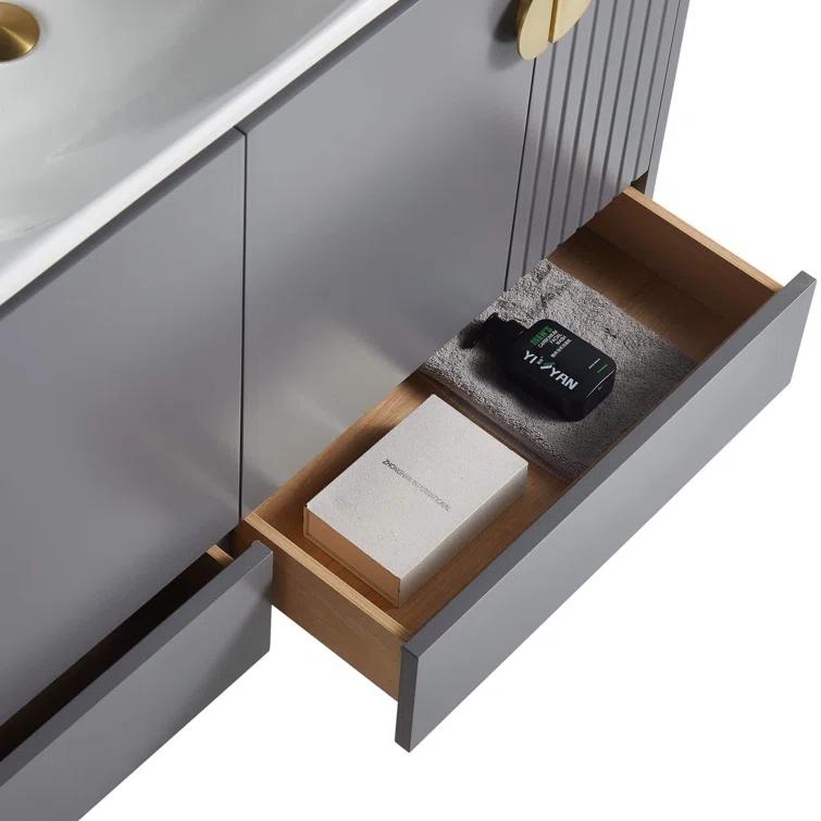 Saimah 48'' Single Bathroom Vanity with Ceramic Top