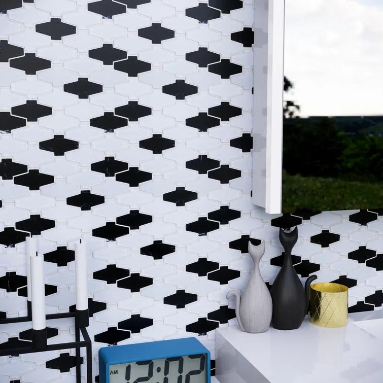 Supreme Tile Crossroads 10.25'' W X 10.75'' Natural Stone/Glass Random Wall Tile