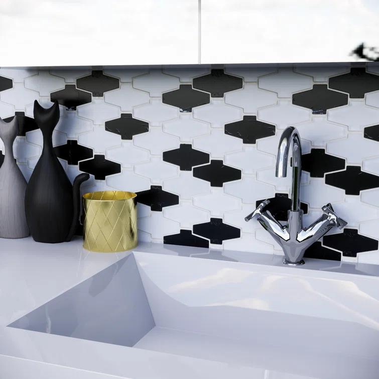 Supreme Tile Crossroads 10.25'' W X 10.75'' Natural Stone/Glass Random Wall Tile