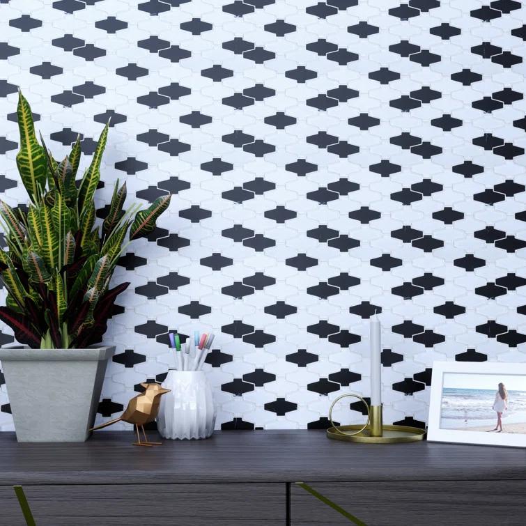 Supreme Tile Crossroads 10.25'' W X 10.75'' Natural Stone/Glass Random Wall Tile