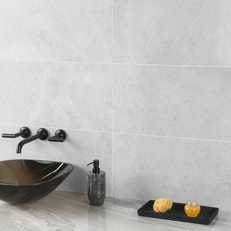 12" x 24" Porcelain Marble Look Wall & Floor Tile
